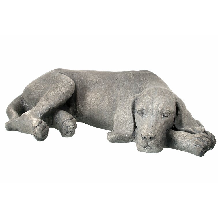 hound garden statue